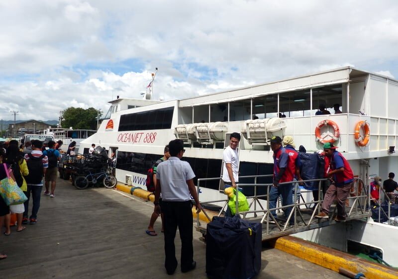 Boarding OceanJet at Cebu City