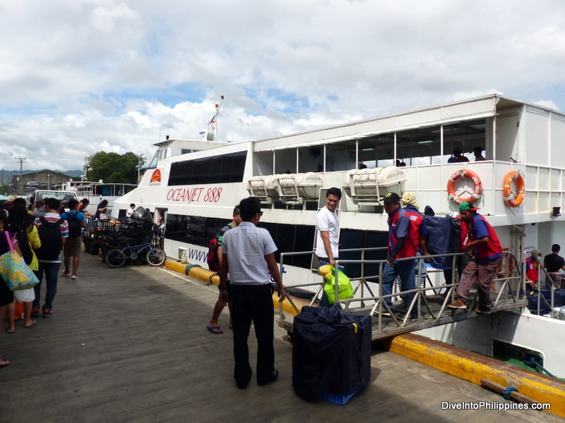 Getting onboard OceanJet at Cebu City