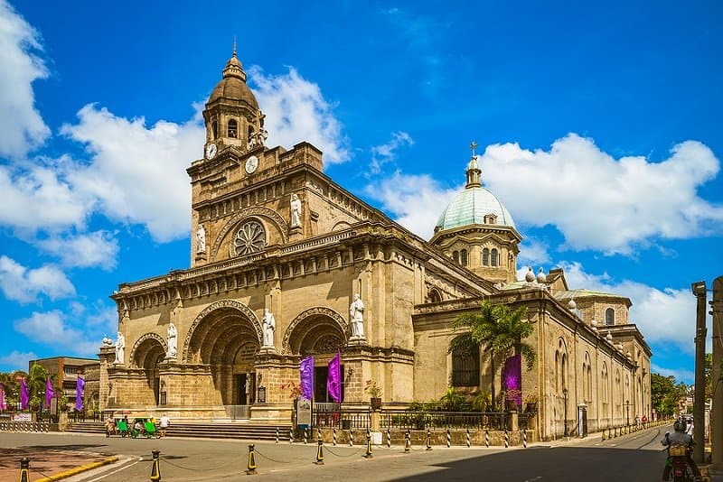 Facade of Manila Cathedral, Intramuros, Manila
