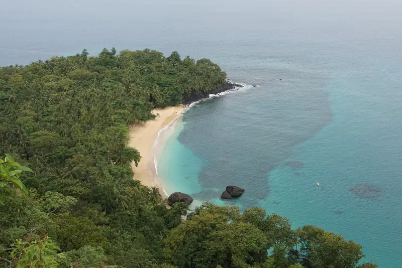 Banana Beach on Principe Island, Sao Tome and Principe