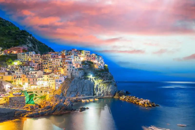 Cinque Terre at sunset