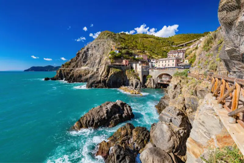 Taking the train in CInque Terre