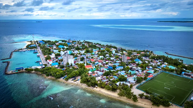 Mahibadhoo Island in the Central Maldives