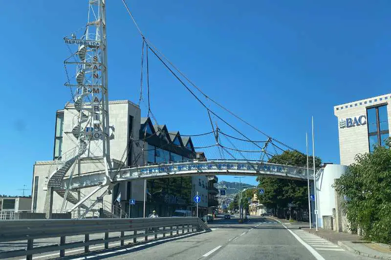 Crossing the border from Italy to San Marino