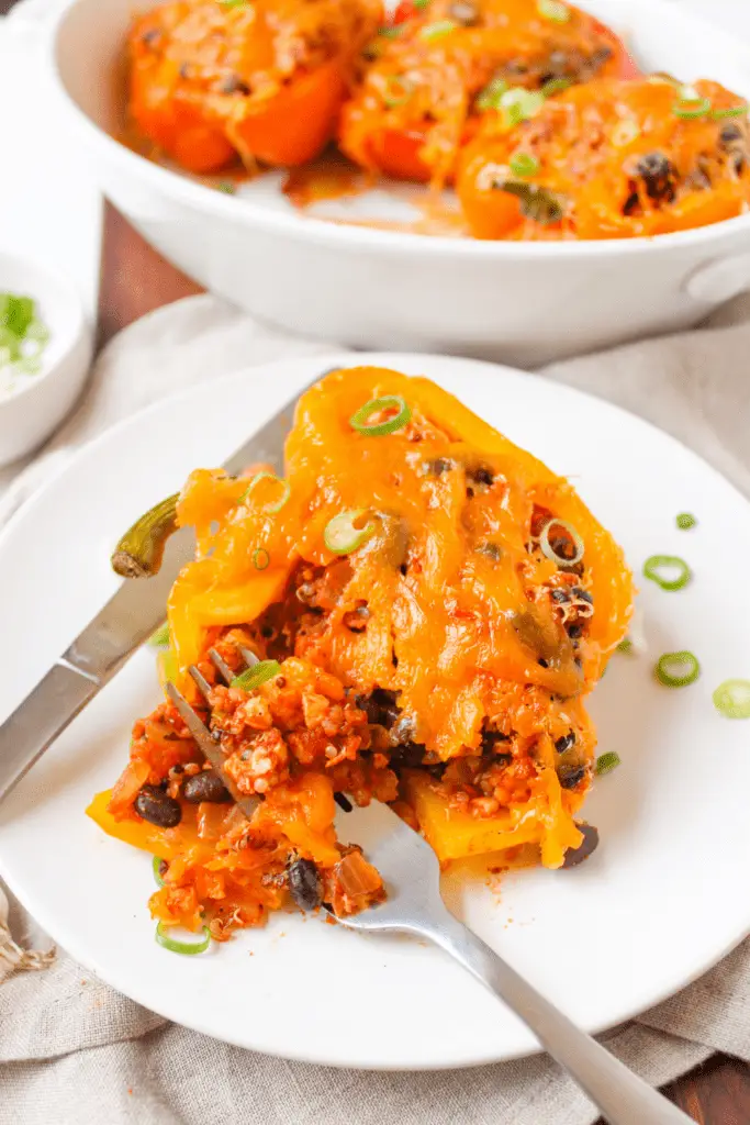 Cheesy Vegetarian Mexican Stuffed Peppers