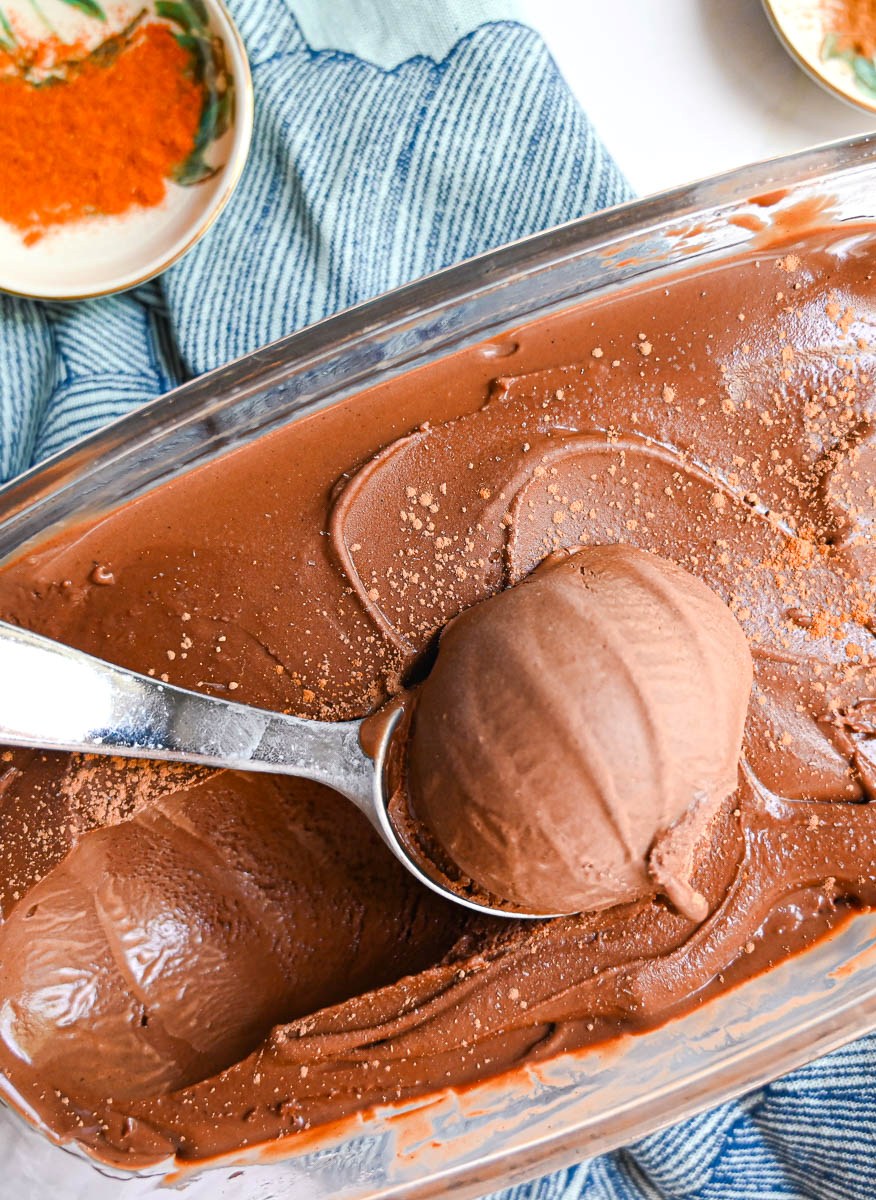 Mexican hot chocolate ice cream