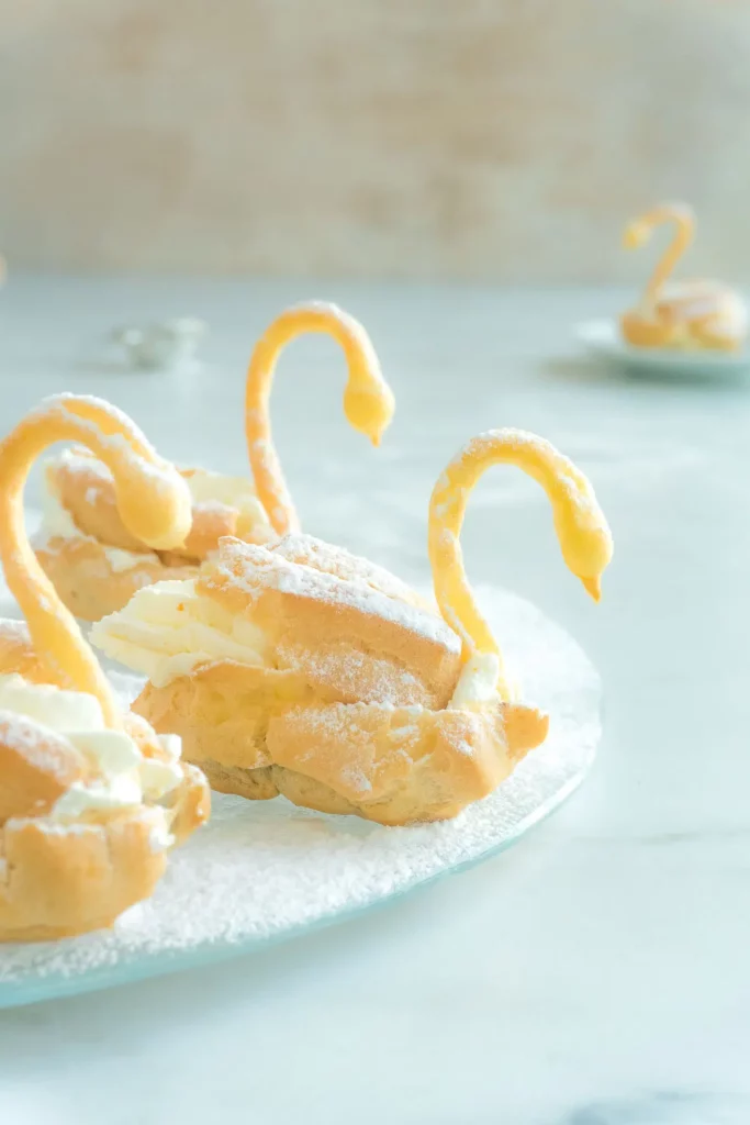 Cream Puff Swans 