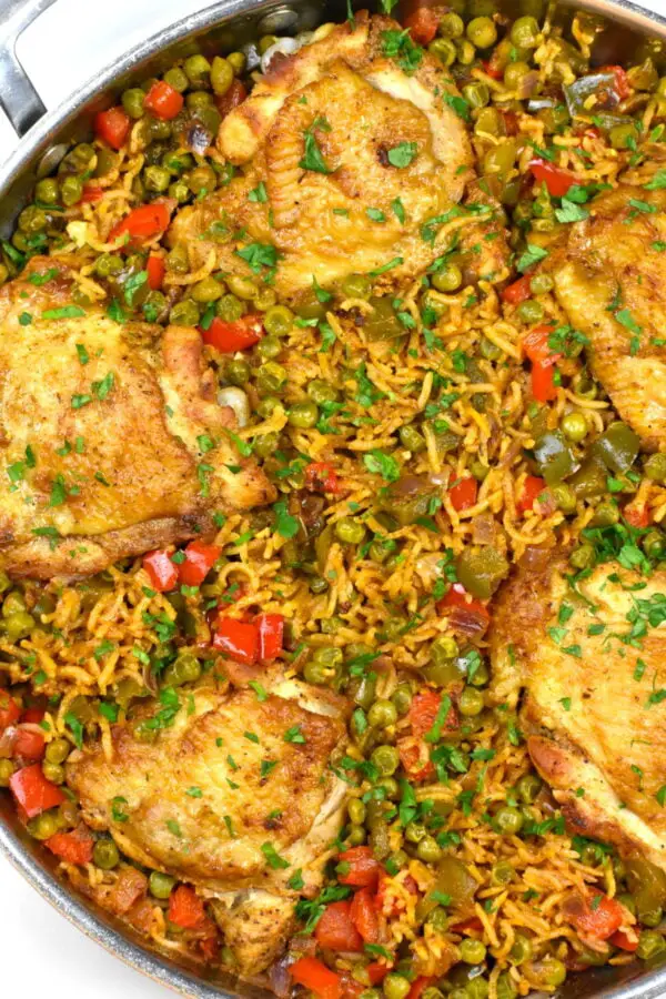 One Pan Spanish Chicken and Rice