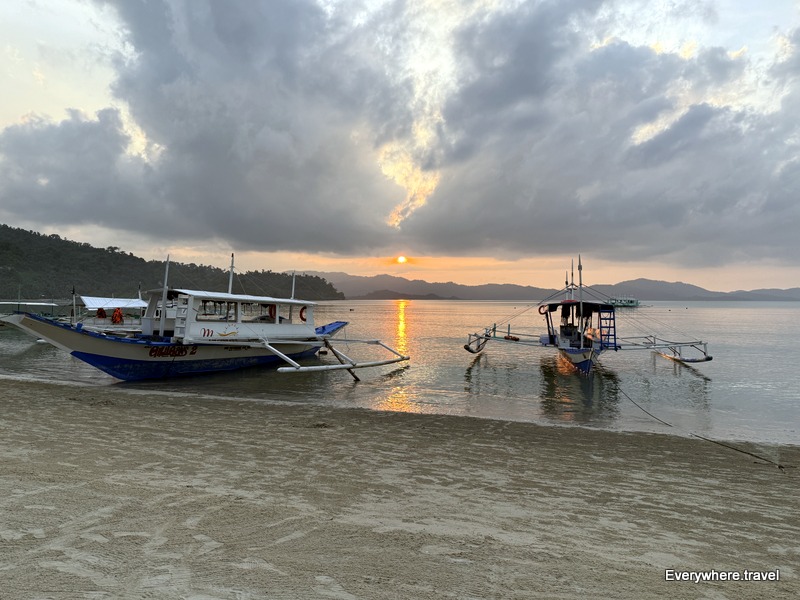 Sunset at Port Barton Beach