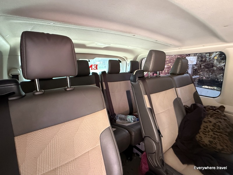 inside van port barton to el nido