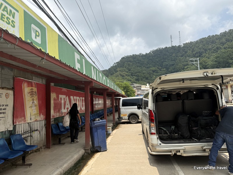 Van drop off at El Nido Public Market