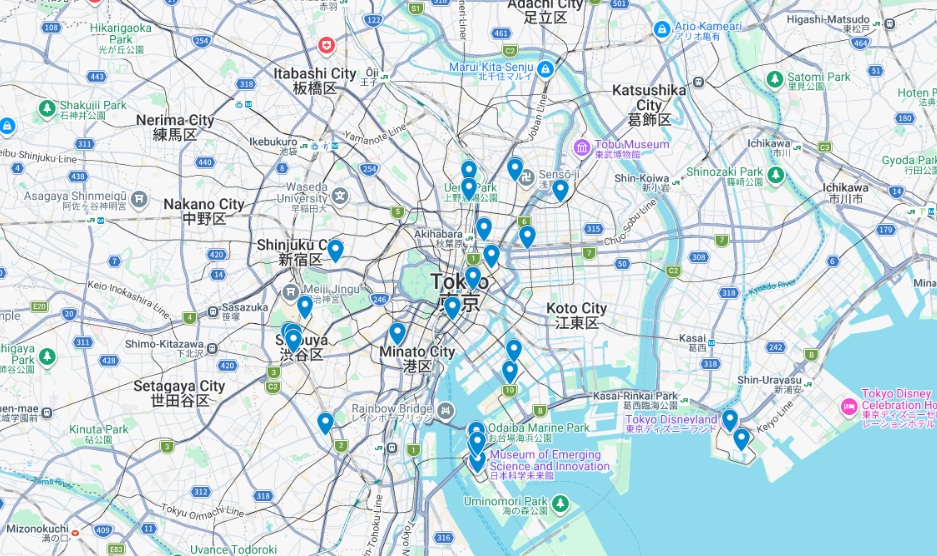 things to do in tokyo with kids map