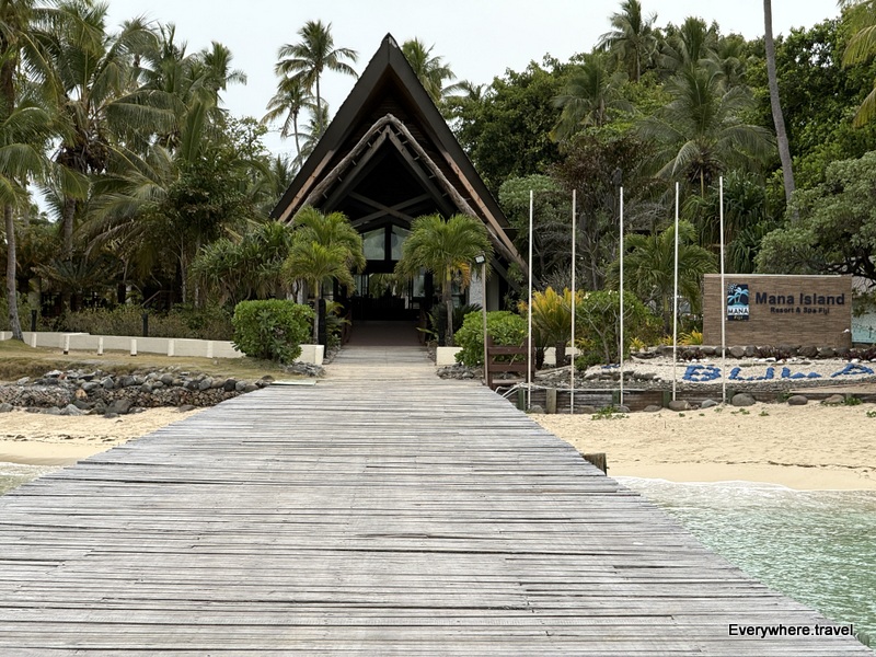 Mana Island Resort reception on arrival