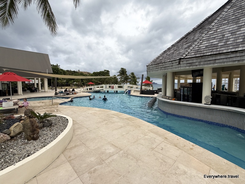 Mana Island Resort pool and pool bar